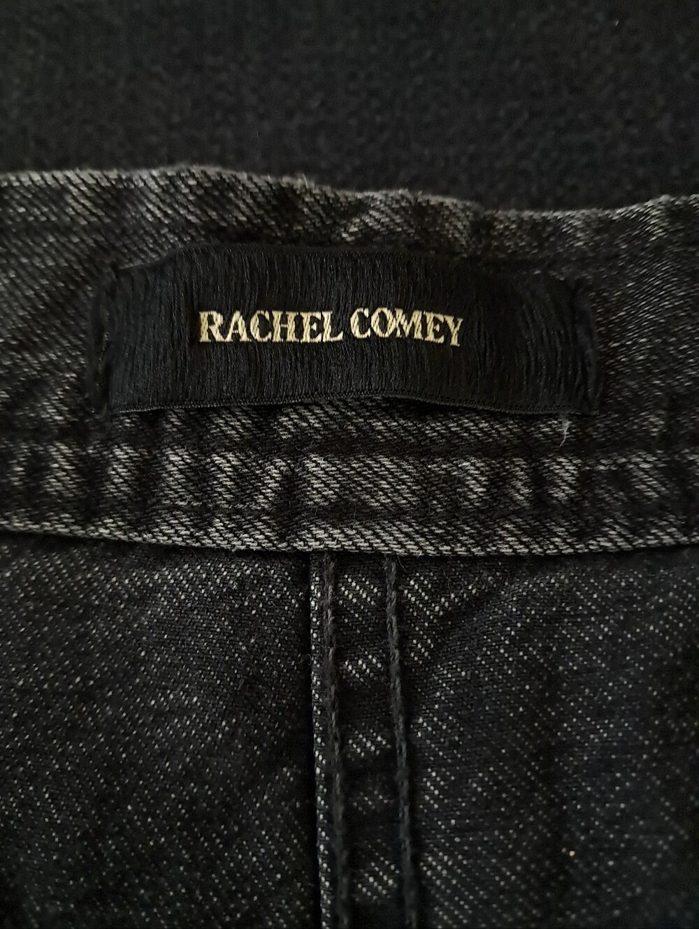 Rachel Comey Nikki Denin Shorts Women's Size 8 Black Coulottes Bermuda Edgy - Picture 5 of 8